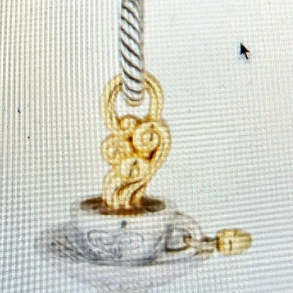 Brighton Silvertone Goldtone Coffe Cup Charm